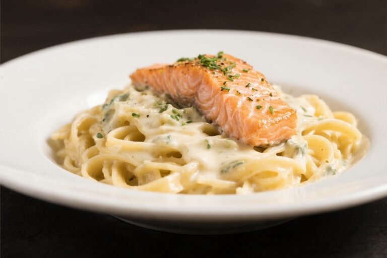 Salmon Alfredo Pasta – Creamy, Comforting, and Weeknight-Friendly