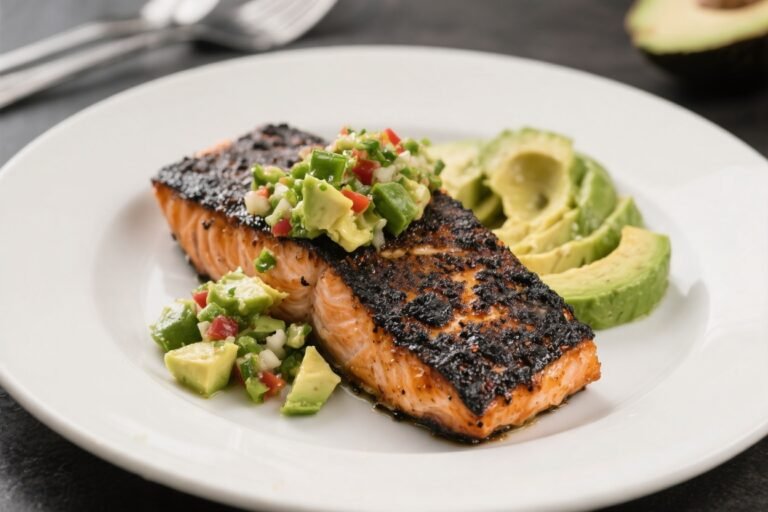Blackened Salmon With Avocado Salsa – Spicy, Fresh, and Weeknight-Friendly