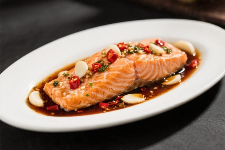 Garlic Chili Oil Salmon – Simple, Bold, and Weeknight-Friendly