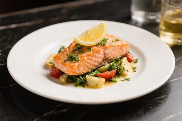 Mediterranean Lemon Herb Salmon – Bright, Fresh, and Weeknight-Friendly