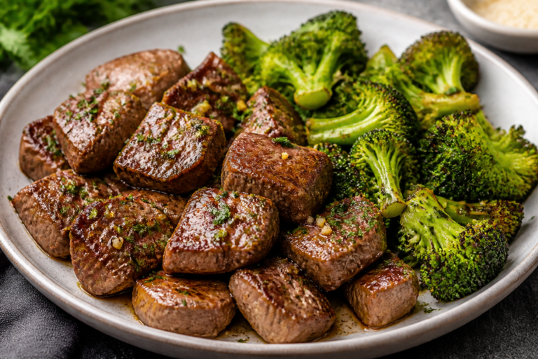 Garlic Butter Steak Bites & Broccoli – Fast, Flavorful, and Satisfying