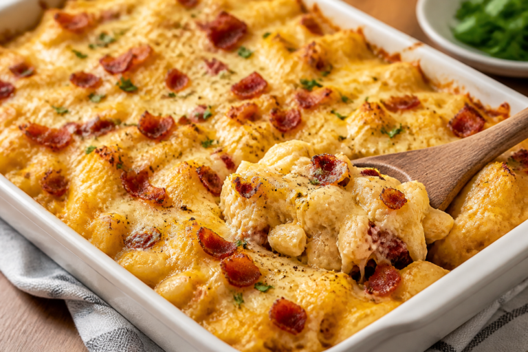 Protein-Packed Chicken Bacon Ranch Bake – A Cozy, Flavor-Loaded Weeknight Dinner