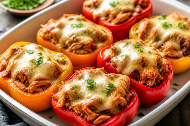 Low Carb BBQ Chicken Stuffed Sweet Peppers – Easy, Flavor-Packed Weeknight Dinner