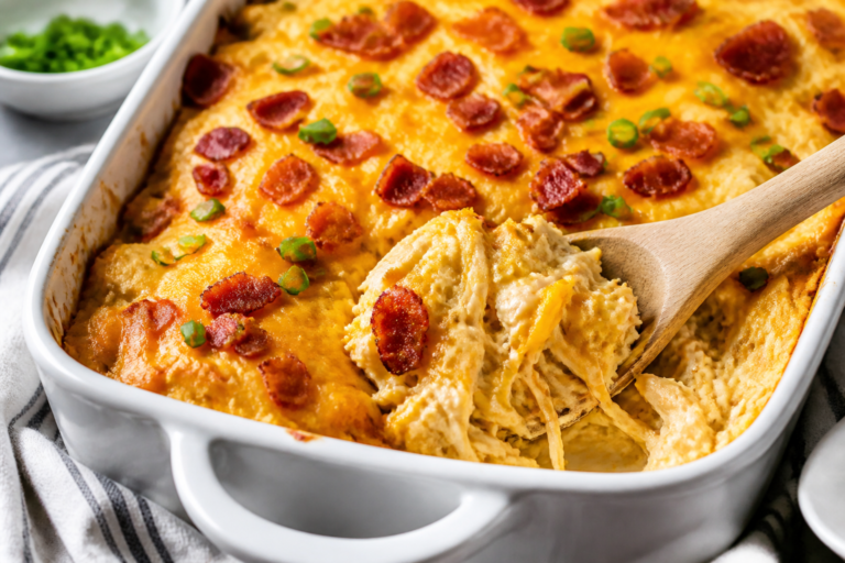 High Protein Crack Chicken Casserole – Creamy, Comforting, and Weeknight-Easy