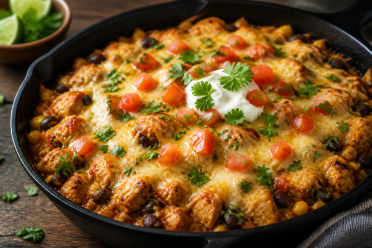 High Protein Chicken Enchilada Skillet – A Fast, Filling Weeknight Favorite