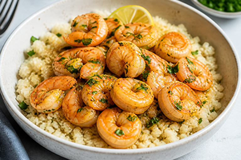 Garlic Butter Shrimp & Cauliflower Rice – Fast, Flavorful, and Satisfying
