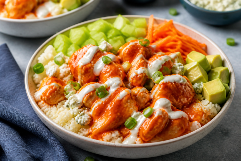 Low Carb Buffalo Chicken Rice Bowls – Spicy, Satisfying, and Easy