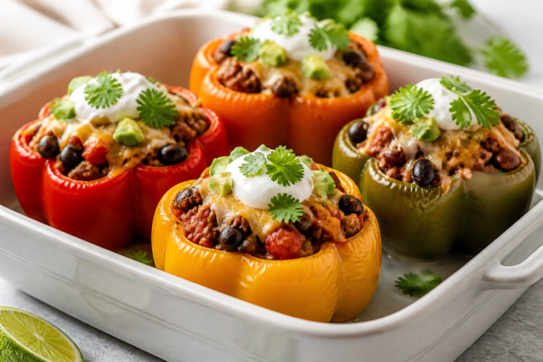 Protein-Packed Taco Stuffed Bell Peppers – A Hearty, Flavorful Dinner