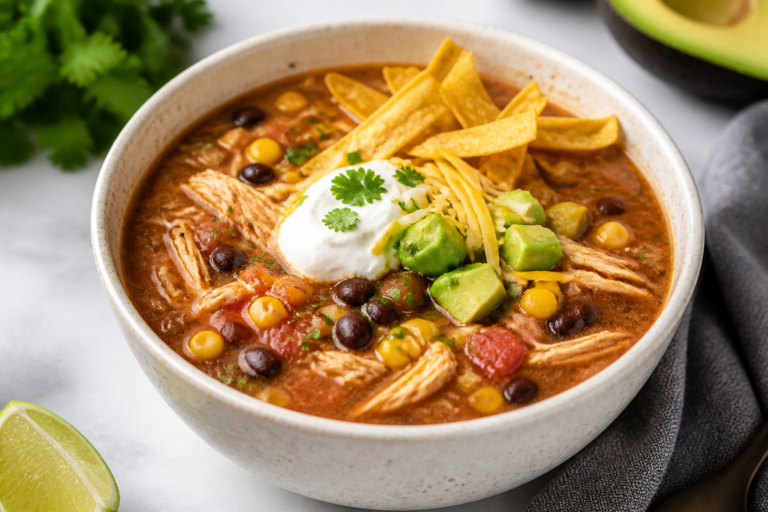 Easy High Protein Chicken Taco Soup – A Cozy, Weeknight Winner