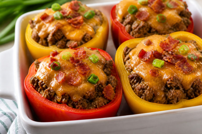 Low Carb Cheeseburger Stuffed Peppers – A Cozy, Weeknight Favorite