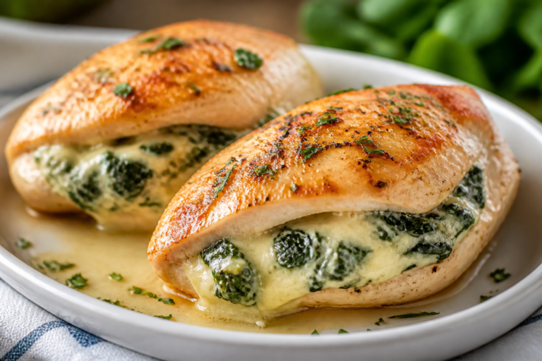 Creamy Spinach Stuffed Chicken Breasts – Comforting, Flavor-Packed, and Easy