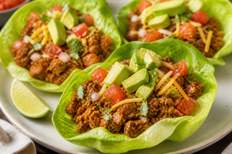 Low Carb Turkey Taco Lettuce Wraps – Easy, Fresh, and Flavor-Packed