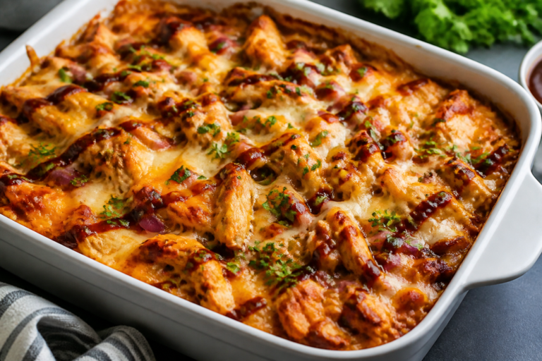 High Protein BBQ Chicken Casserole – Simple, Hearty, and Weeknight-Friendly
