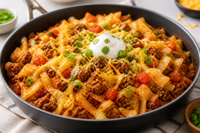 High Protein Taco Cabbage Skillet – Fast, Flavorful, and Satisfying