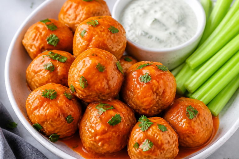 High Protein Buffalo Turkey Meatballs – Spicy, Juicy, and Meal-Prep Friendly