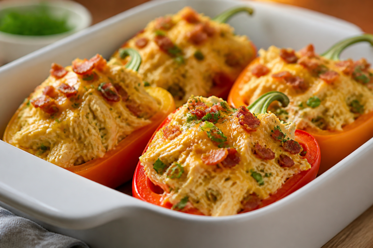 High Protein Crack Chicken Stuffed Peppers – Easy, Satisfying, and Meal-Prep Friendly