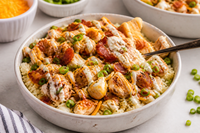Low Carb Chicken Bacon Ranch Rice Bowls – A Comforting, Weeknight-Friendly Meal