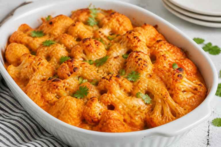 Easy Buffalo Chicken Cauliflower Casserole – Creamy, Spicy, and Weeknight-Friendly