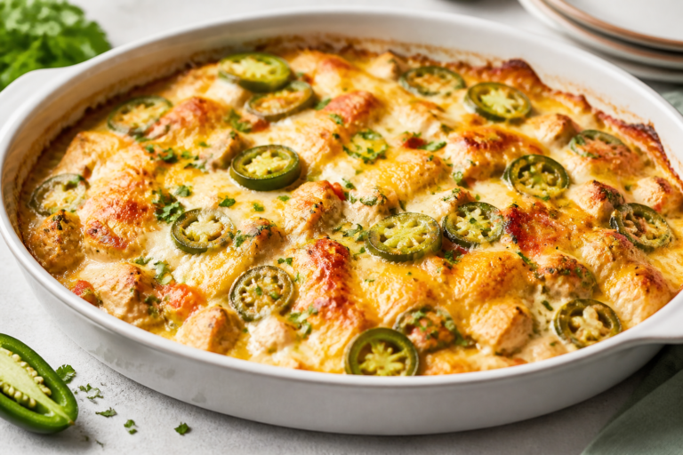 High Protein Jalapeño Chicken Bake – Simple, Spicy, and Satisfying