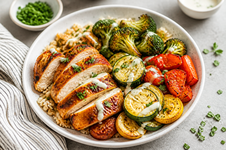 Easy Air Fryer Chicken & Veggie Bowls – A Quick, Balanced Weeknight Win