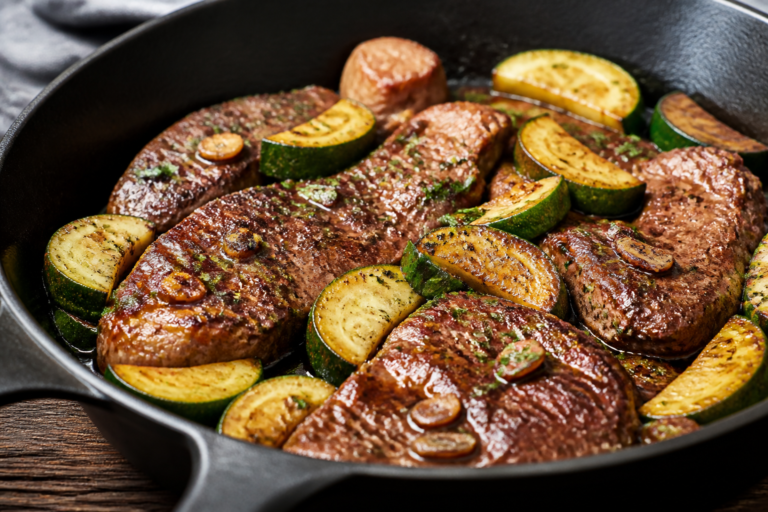 Garlic Butter Steak & Zucchini Skillet – A Fast, Flavor-Packed Weeknight Dinner