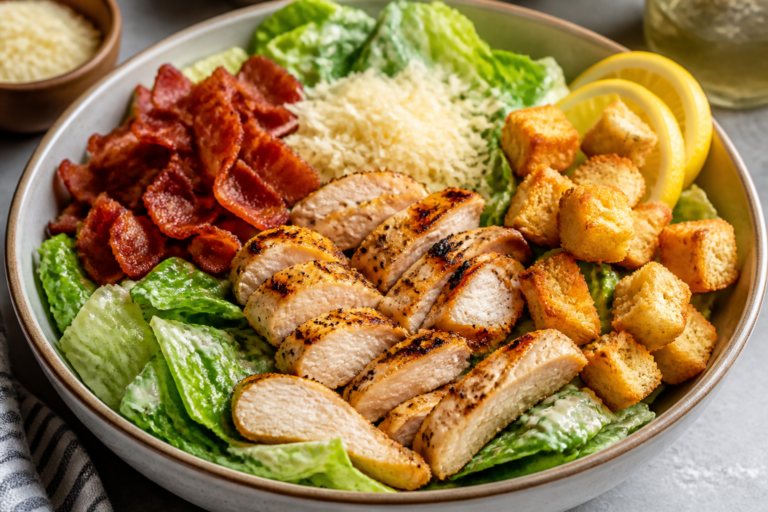 Protein-Packed Chicken Bacon Caesar Bowls – A Satisfying, Meal-Prep Friendly Favorite