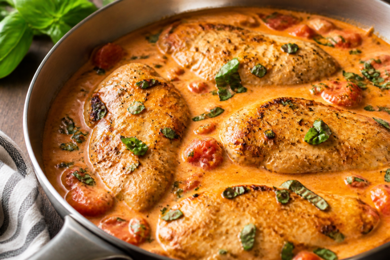 Low Carb Creamy Tomato Basil Chicken – A Comforting, Weeknight-Friendly Dinner