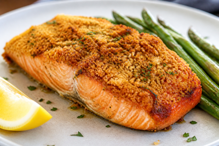 Crispy Parmesan Crusted Salmon – Simple, Flavor-Packed Dinner