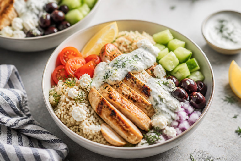 Easy Greek Chicken Protein Bowls – Fresh, Fast, and Filling
