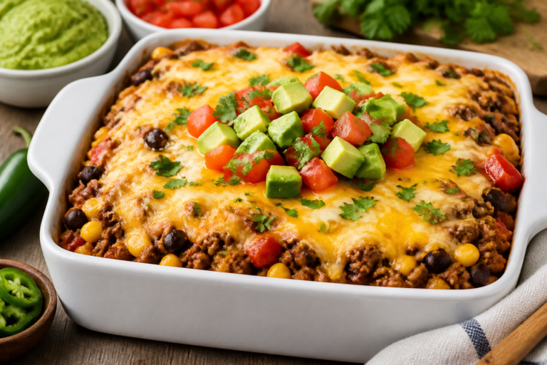 High Protein Southwest Taco Casserole – Easy, Flavor-Packed, and Meal-Prep Friendly