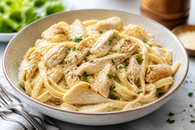 Easy Rotisserie Chicken Alfredo Pasta – Creamy, Comforting, and Fast