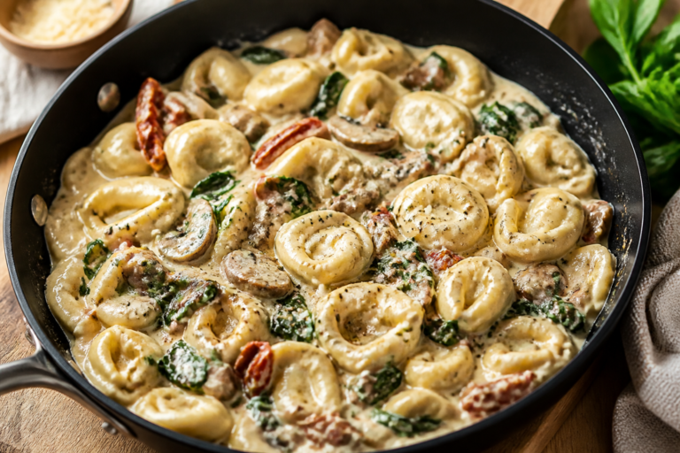 Creamy Tuscan Tortellini Skillet – A Cozy, One-Pan Pasta Dinner