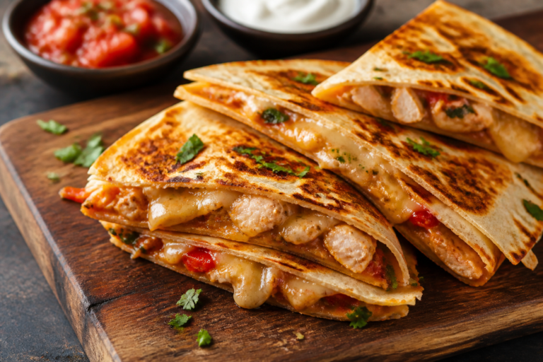 Rotisserie Chicken Quesadilla Melts – Quick, Cheesy, and Crowd-Pleasing