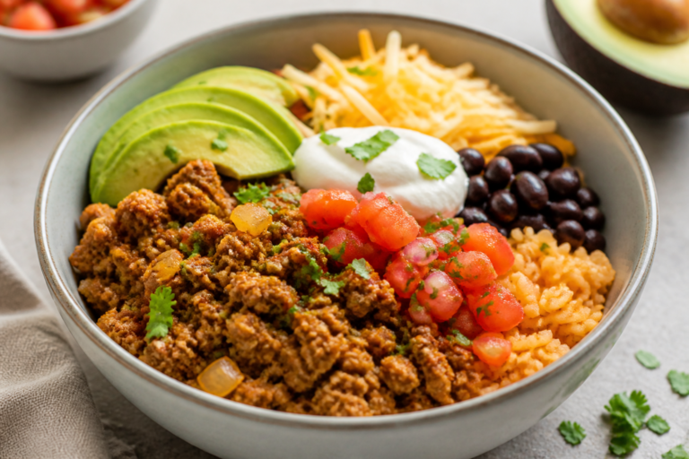 Easy Ground Turkey Taco Bowls – A Fast, Flavor-Packed Weeknight Meal