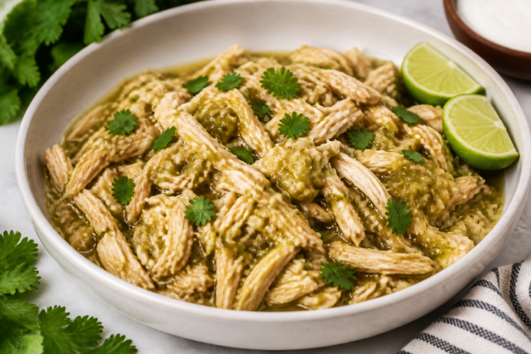 Dump-and-Go Salsa Verde Chicken – A Fast, Flavor-Packed Weeknight Favorite
