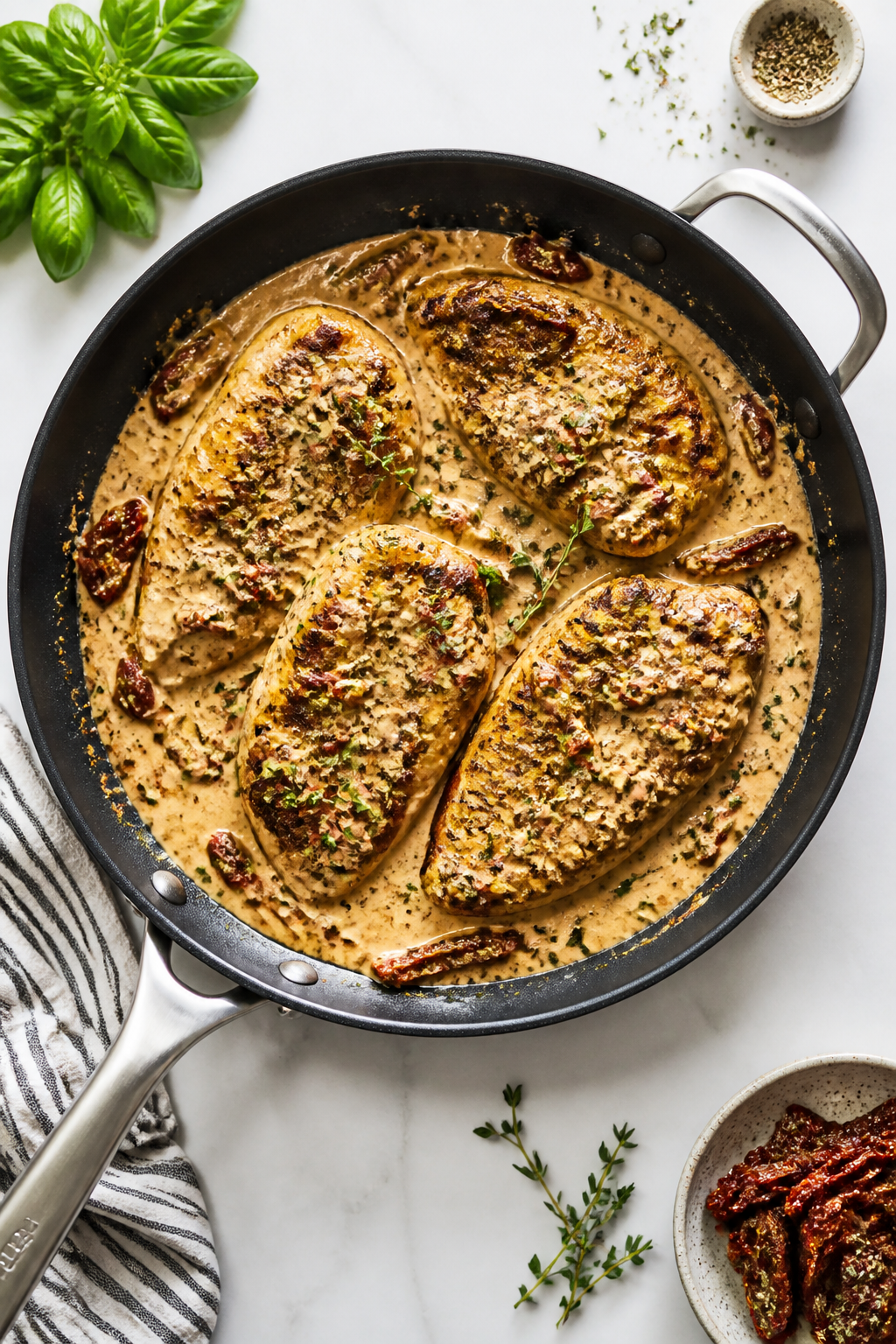 Cooking process: Overhead shot of formed