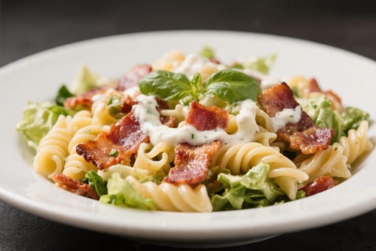Bacon Ranch Pasta Dinner Salad – Creamy, Savory, and Satisfying