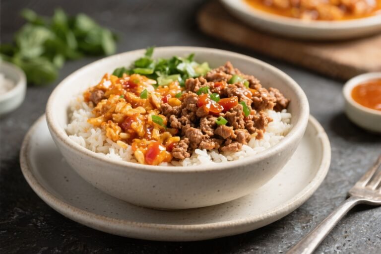 Hot Honey Ground Turkey Rice Bowls – Spicy-Sweet Comfort You Can Make Any Night
