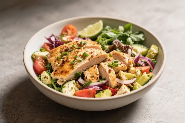 High-Protein Mediterranean Chicken Bowls – Fresh, Flavorful, and Meal-Prep Friendly