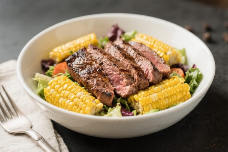 Grilled Steak & Corn Salad Bowls – Fresh, Hearty, and Weeknight-Friendly