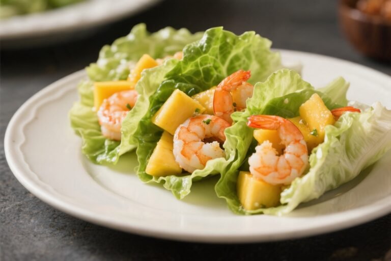 Fresh Mango Shrimp Lettuce Wraps – Bright, Crunchy, and Satisfying