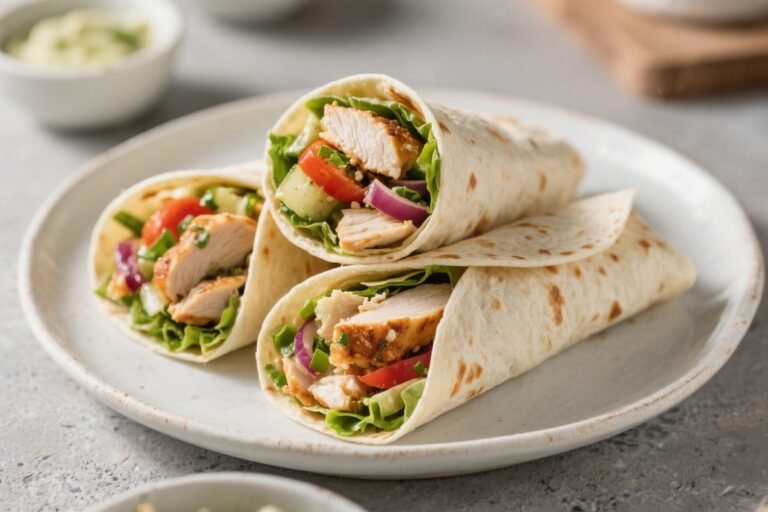 Greek Chicken Wraps – Fresh, Flavorful, and Ready in Minutes