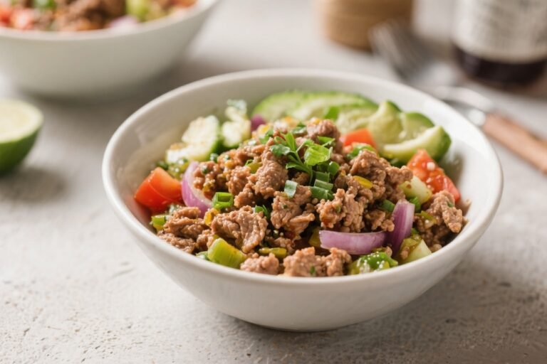 Mediterranean Ground Turkey Bowls – Bright, Fresh, and Weeknight-Friendly