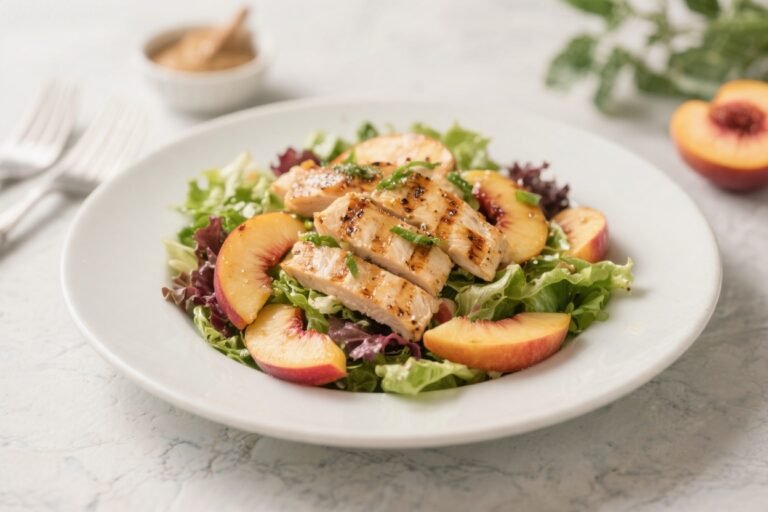 Grilled Peach Chicken Salad – Fresh, Bright, and Perfect for Warm Days