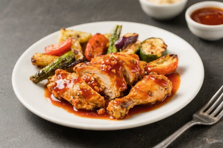 Hot Honey Chicken & Roasted Veggies – Sweet Heat With a Crisp Finish