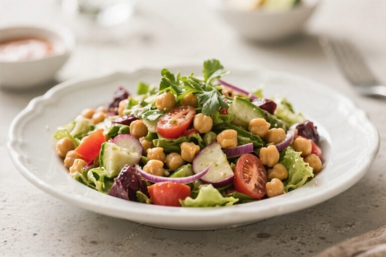 Mediterranean Chickpea Dinner Salad – Bright, Hearty, and Satisfying