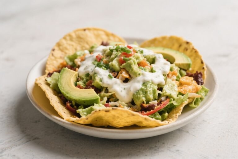 Creamy Avocado Taco Salad – Fresh, Hearty, and Satisfying