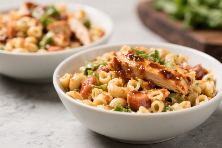 BBQ Chicken Macaroni Salad Bowls – A Hearty, Flavor-Packed Favorite
