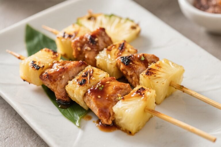 Grilled Pineapple Teriyaki Chicken Skewers – Sweet, Smoky, and Weeknight-Friendly