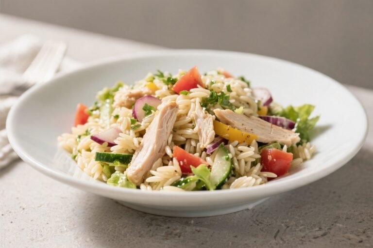 Greek Orzo Chicken Salad – Bright, Fresh, and Satisfying